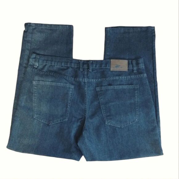 Men's 2 Pairs Dark Indigo & Black Rinse Slim Straight Leg Jeans Bundle 38x30 - Picture 9 of 13